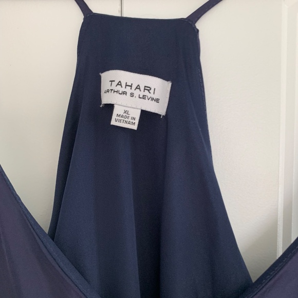 Tahari Arthur S. Levine XL Blue Maxi Dress - Picture 2 of 3